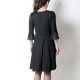 Sparkly black jersey dress with ruffle-hemmed sleeves