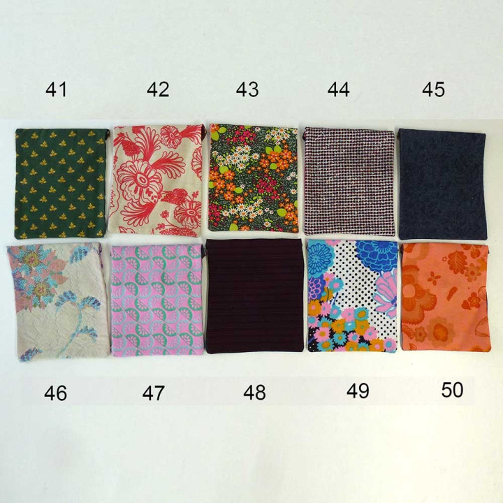 Petite pochette original fabriqué en France créateur fabrication française fait main en france tissu et cuir, Pochette pour masq