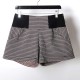 Womens shorts with small black, red, beige pattern