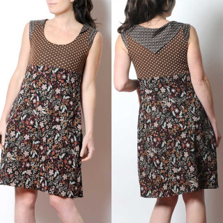 créateur fabrication française Robe marron originale fabriqué en France fabrication artisanale