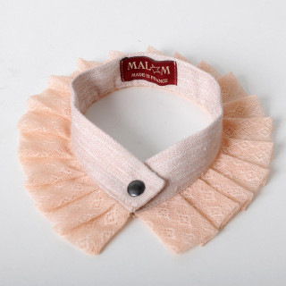 idée cadeau pour femme Col amovible plissé, dentelle rose clair