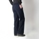 Pantalon femme fabrication artisanale bleu marine, souple, coupe droite