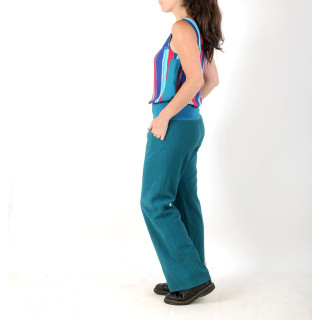 Womens black supple pants, wide legs