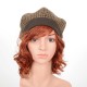 Brown beret hat, vintage checkered wool