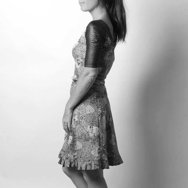 Short trapeze jersey skirt - CUSTOM HANDMADE