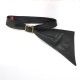Bow-shaped belt, supple black leather