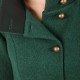 original fabriqué en France Manteau d'hiver vert foncé à Capuche de Lutin en laine