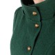 artisanal original fabriqué en France Manteau d'hiver vert foncé à Capuche de Lutin en laine