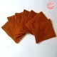 Set of 7 washable fabric face wipes, vintage floral orange cotton
