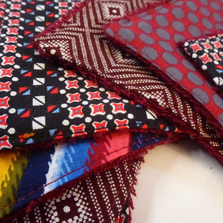 fabriquée en France créateur femme  artisanale fabriquée en France Lingettes démaquillantes noires lavables Zéro déchet, coton v