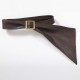 Bow-shaped belt, brown leather
