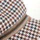 Casquette gavroche originale fabriquée en France pied de poule beige et marron