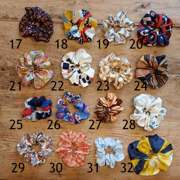 Chouchou en tissu vintage AU CHOIX