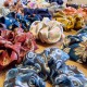 Handmade scrunchie in vintage fabric, CHOOSE YOURS