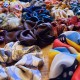 Handmade scrunchie in vintage fabric, CHOOSE YOURS