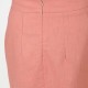 Rosewood pink linen pleated pencil skirt