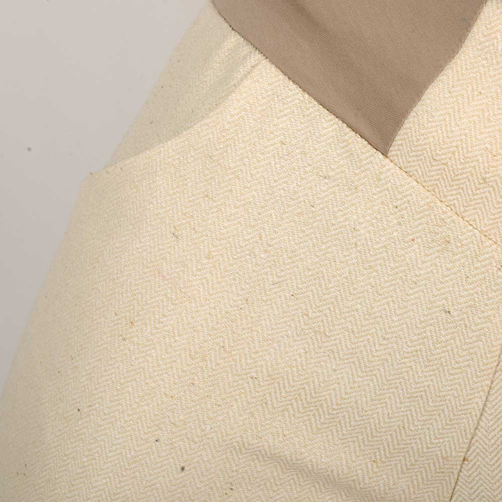 Womens puffy pants in beige silk