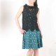 Sleeveless black crochet lace top