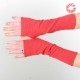 Long sparkly red jersey armwarmers