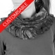 Ruffled scarf cowl - CUSTOM HANDMADE