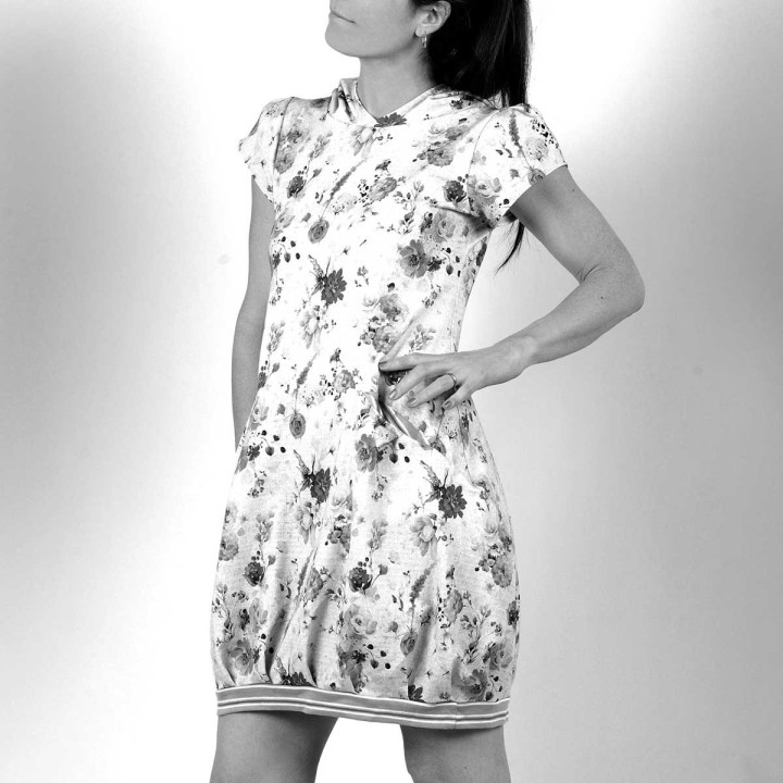 Hooded sweatshirt dress, long or short sleeves - CUSTOM HANDMADE