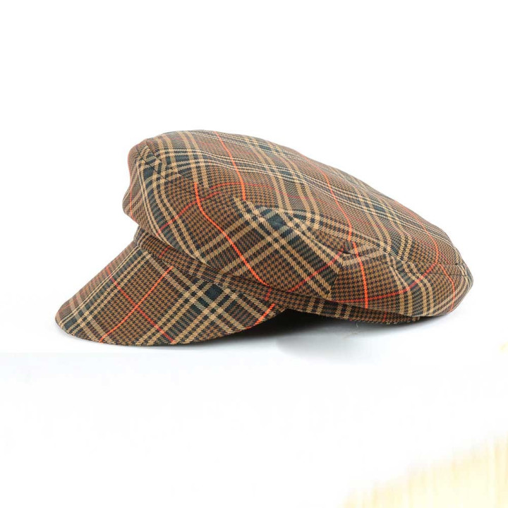 Chapeau casquette jeune créateur écossais marron