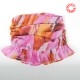 Tour de cou foulard volanté fabriqué en France rose et orange