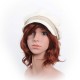 idée cadeau pour femme Casquette gavroche soie tissée écru
