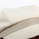 Casquette gavroche fabriquée en France créateur femme soie tissée écru