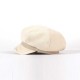 Casquette gavroche originale de créateur soie tissée écru