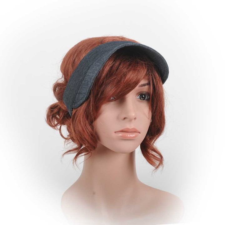 Raw blue denim visor