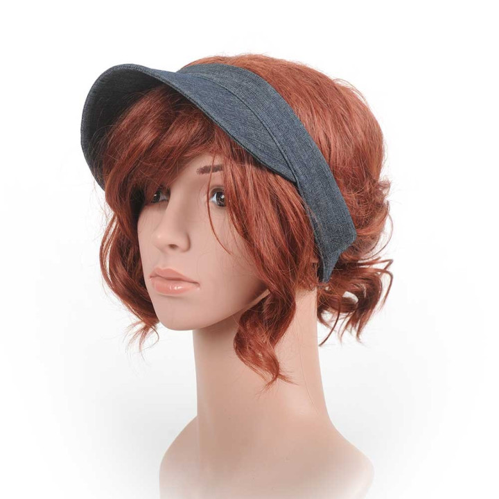 Raw blue denim visor