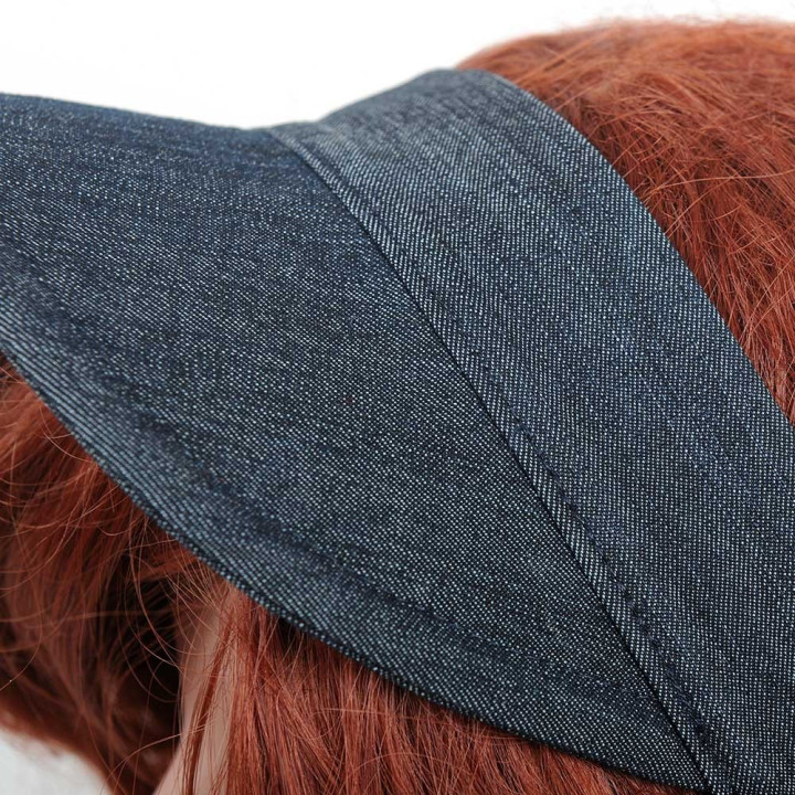 Raw blue denim visor