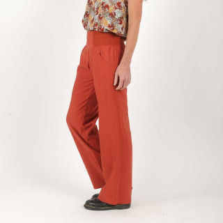 Womens navy blue supple pants, wide legs