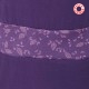 Short purple dress with straps, floral details