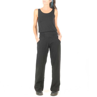 Womens black supple pants, wide legs