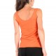 Sleeveless orange jersey tank top