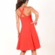 Robe jeune créateur femme fait main en france rouge, robe originale créateur