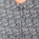 Printed grey cotton shirt, back lacing