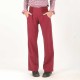 Womens burgundy red supple pants, wide legs