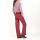 Pantalon femme original made in france bordeaux souple, coupe droite