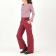 Pantalon femme créateur fabrication française bordeaux souple, coupe droite