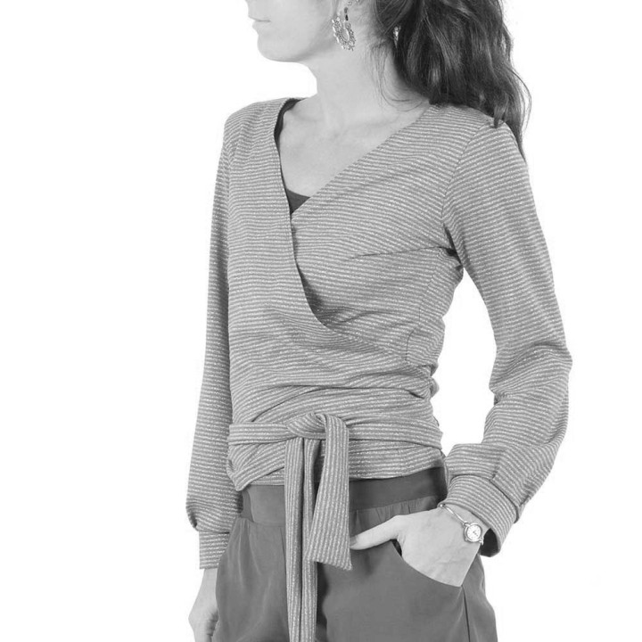 Jersey wrap cardigan - CUSTOM HANDMADE