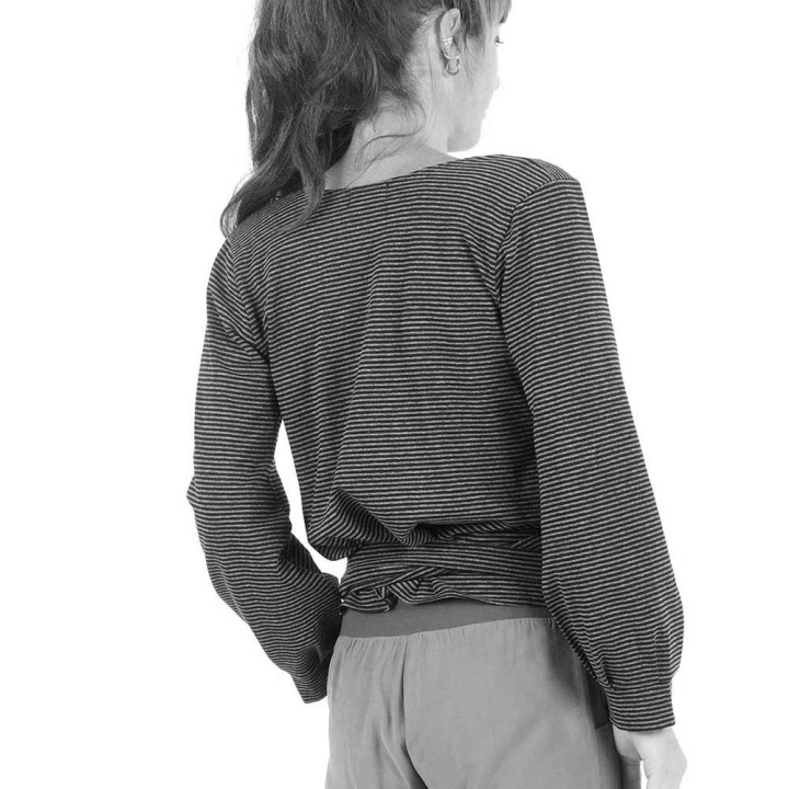 Gilet cache coeur créateur fabrication française jersey - PERSONNALISABLE