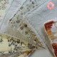 Set of 7 washable zero waste face wipes, cherry print vintage cotton