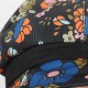 Casquette gavroche fabrication artisanale motif fleuri rétro coloré et noir
