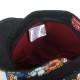 Retro black and colorful floral newsboy cap hat