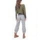 Grey plaid womens puffy pants, vintage cotton