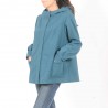 Blue softshell raincoat jacket