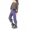 Womens purple corduroy pants with jersey belt